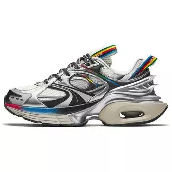 Anta Xinyun Retro Thick Sole Dynamic Colorway Durable Low-Top Lifestyle Casual Shoes Men sneaker White Silver Black 112438877R-1 40.5