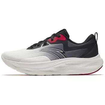 Anta Yichun Lightweight Thick Sole Mesh Shock Absorption Non-Slip Lightweight Rebound Low-Top Running Shoes Men sneaker White Black Red 912515513-1 39