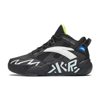 Anta Youth Childrens Cement Nemesis Leather Comprehensive Training Shock Absorbing Wear Resistant Low Top Basketball Shoes A312331112-1