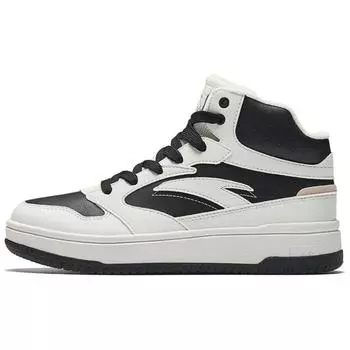 Anta Zero Feel Fashion Trend Non-Slip Wear-Resistant High-Top Skate Shoes Men Sneakers Black White 912448083-6 40
