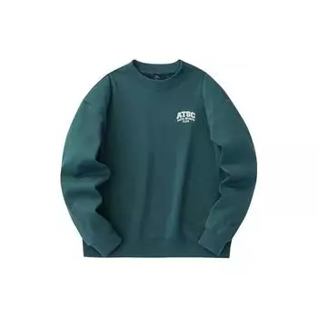 Anta Женская толстовка Lifestyle Series из однотонного флиса с длинным рукавом и круглым вырезом, цвет Gulf-Green 162348704-1 S