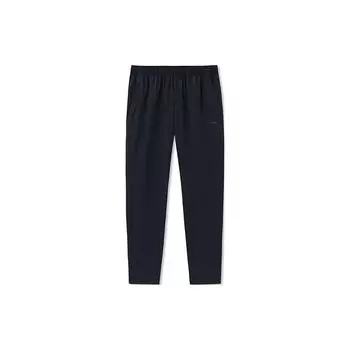 Anta Женские повседневные брюки Running Series с логотипом, однотонные, со средней талией, прямые, черные 962335501-1 S