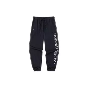 Anta Женские спортивные брюки с манжетами и буквенным принтом Comprehensive Training Series, черные 962317712-3 L