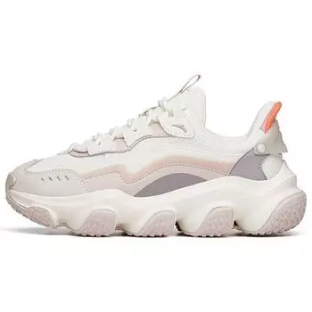 Anta Zhuo Bai 2.0 Soft Sole Shock Absorption Low Top Dad Shoes Women Sneakers White Gray 922218883-2 37.5