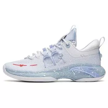 Anta Zup1 Nitrogen Technology амортизация противоскользящие износостойкие низкие баскетбольные кроссовки мужские кроссовки синие белые 112311105-9 45