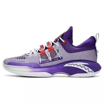 Anta Zup1 Nitrogen Technology нескользящие износостойкие низкие баскетбольные кроссовки мужские фиолетовые белые 912321105S-3 42