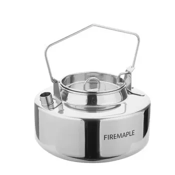 ANTARCTI Stainless Steel Kettle Camping Open Fire Outdoor Fire-Maple 1.5L