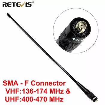 Антенна для рации Sma-f Rhd-771 VHF UHF двухдиапазонная для рации Kenwood Uv 5r 888s Uv82 144/430 МГц 1pc RHD-771 SMA-F