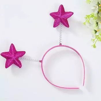 Антенна инопланетянина повязка на голову цветной пенопластовый круглый шар звезда обруч для волос в форме петуха повязка на голову для вечеринки в честь Дня святого Валентина аксессуары для волос