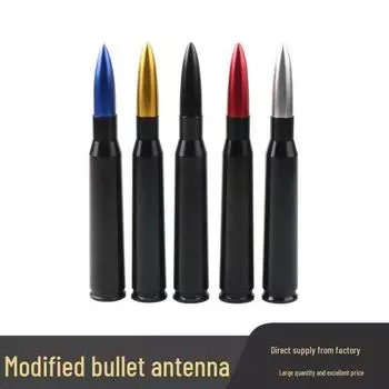 Антенна-пуля из алюминиевого сплава для внедорожников - универсальное украшение на крышу автомобиля чёрный