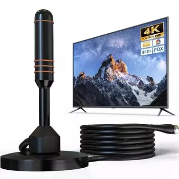 Антенна Smart TV — внутренняя/наружная, прием сигнала высокой четкости на большом расстоянии, поддержка местных каналов 4K, 1080p