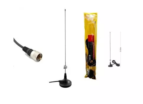 Антенный разъем Daiichi Denpa Kogyo с ромбовидным магнитным креплением MR77, 144/430 МГц, M-тип чёрный