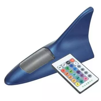 Антенный светильник с солнечными плавниками акулы с дистанционным управлением, супер яркий клейкий универсальный внедорожник, фургон, авто, 13 светодиодных предупредительных фонарей на крыше синий