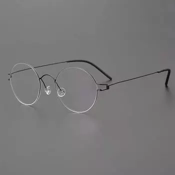 Anti Blue Light Glasses in Trend Thin Rim Round Screwless Frame Women Men Ultralight Denmark Korean Glasses Frame Alloy Eyewear ANTI BLUE LIGHT