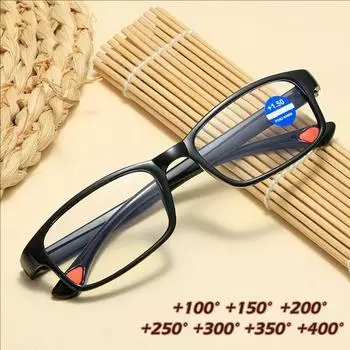Anti-blue Light Reading Glasses Ultra-light High-definition Reading Glasses Fashionable Portable Elderly Reading Glasses +100 чёрный
