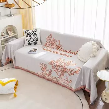 Полотенце для дивана из шенилла с защитой от царапин от кошек Nordic Ins, универсальное высококачественное ленивое полотенце для дивана, пылезащитное покрытие для всего чехла 180*130cm