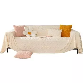 Anti-cat Scratch Sofa Cover Blanket Full Cover Sofa Towel Winter Plush Sofa Cover Cover All-inclusive Thickened Cushion 180*130cm