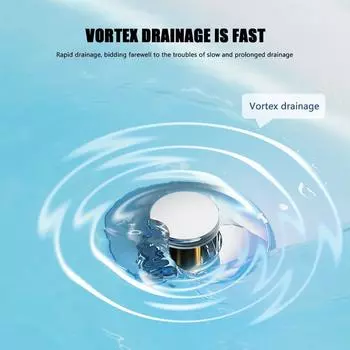 Anti-clog Floor Drain Filter Mesh Stainless Steel Hair Trap Washbasin Bounce Core Multifunctional Sealing Cover белый