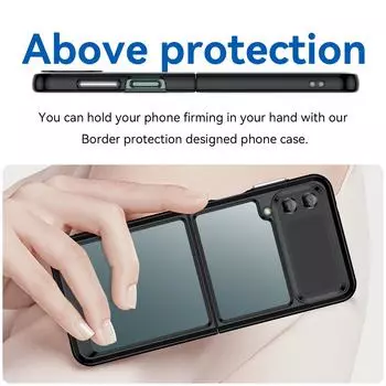 Anti-Drop Acrylic Phone Coque Case for Samsung Galaxy Z Flip4 5G Flip 4 Flip3 Flip 3 Slim Protective Funda for Samsung Flip4 for Samsung Z Flip 4