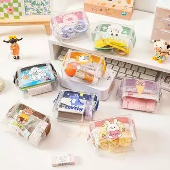 Anti Drop Phone Charger Bag Transparent Digital Storage Bag Data Cable Storage Bag Earphone Cable сапфир синий