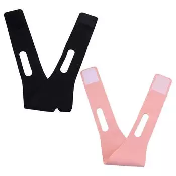 Анти-дыхание ртом Спящий антихраповый ремень для похудения лица Бандаж для коррекции фигуры Подтяжка щек чёрный