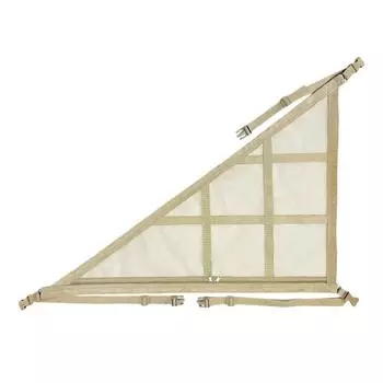 Anti-fall Triangular Ceiling Storage Bag Adjustable Mesh Roof Organizer Trunk Beige 70*50cm