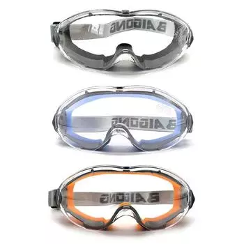 Anti Fog Clear Lens Lab Goggles Eye Protection Industrial Grade Safety Goggles Fit Over Glasses for Men and Women синий