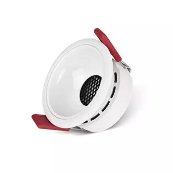 Anti-glare Recessed Ceiling Downlight lamp 7W 9W 12W 15W 18W 25W honeycomb cob led spot lights Ceiling Fixtures Lighting 85-265V 7W&Warm White&NON DIMMABLE чёрный