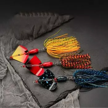 Anti Hanging Spinner Bait Fishing Lure Metal Sequins Wobbler Lures Fishing Accessories жёлтый