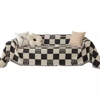 Анти-кошачьи царапины, шахматная доска, диванное полотенце, чехол для дивана, четырехсезонная универсальная подушка для дивана, песочное прямолинейное покрывало, одеяло, цельная подушка для сиденья 180*130cm