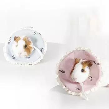 Anti-Licking Hamster Protection Cone Adjustable Rat Neck Recovery Collar For Guinea Pig Rat Kitten S розовый