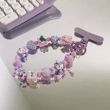 Anti Loss Mobile Phone Strap Chain Irregular Beaded Mobile Phone Case Pendant Bag Hangings Decoration