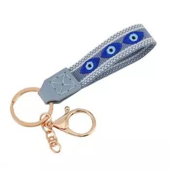 Anti-Lost Devil s Eye Keychain Pu Leather Wrist Strap Fashion Blue Eye Pendant Bag Accessories Style 3
