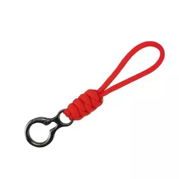 Anti-lost Umbrella Rope Keyring Wristlet Strap Braided Woven Keychain Car Key Holder red