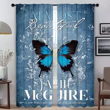 Anti-mosquito Curtains 2 Pieces A Mi Maravilloso Hijo Window Curtain for Room 2 Panel Shades Partition Tulle for Bedroom Living W50xH70cmx2pcs-CL