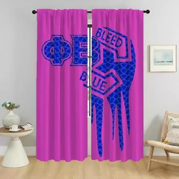 Anti-mosquito Curtains 2 Pieces Zeta Phi Beta Lightweight Curtains for Living Room Curtain Tulle for Bedroom Partition Shades W50xH70cmx2pcs-CL