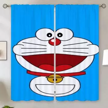 Anti-mosquito Curtains for Bedroom Decoration D-Doraemons Curtain Living Room Curtains Salon 2 Pieces Blinds Tentacles Shades W50xH70cmx2pcs-CL