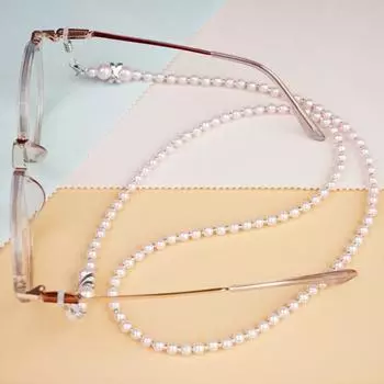 Анти-отрывная цепочка для очков с имитацией жемчуга, ремешок для очков, новый держатель для шнурка, дом светло-фиолетовый