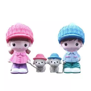 Анти-пара романтическая автомобильная фигурка, 2 типа, охотничья шапка пара, 1 шт., корейский автомобильный аксессуар