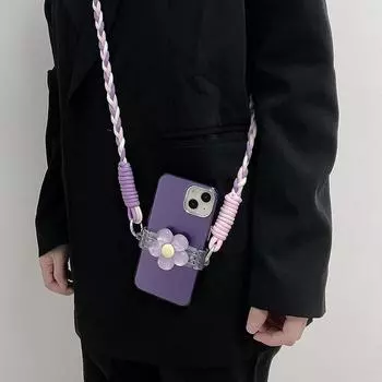 Анти-потеря цветок клипса назад длинный подвесной трос ремешок для телефона цепочка подвесной трос для Samsung Xiaomi Huawei для Iphone Android