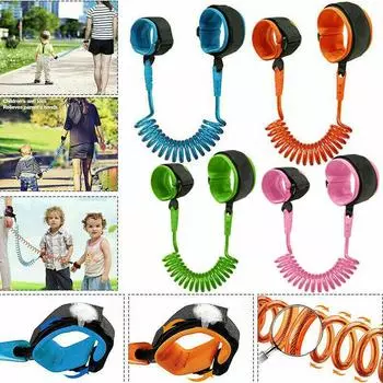 Анти-потерянный ремень безопасности для малышей, детский ремень на запястье 1.5m синий