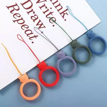 Анти-потерянный шнурок, силиконовый кулон, кольцо для мобильного телефона, кулон на палец, чехол для мобильного телефона белый