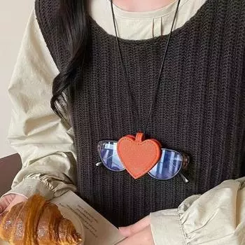 Анти-потеряшка PU кожаный шнурок для очков клипса на шею подвеска для солнцезащитных очков девушка красный