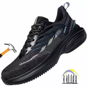 Anti Puncture Indestructible Shoes Men Protective Shoes Male Safety Sneakers with Steel Toe Light Weight Safety Shoes for Men 38