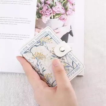 Анти-размагничивание Держатель для карт с цветочной анимацией Чехол для хранения автобусных карт Несколько слотов для карт Кредитный банк Держатель для удостоверения личности Сумка-органайзер