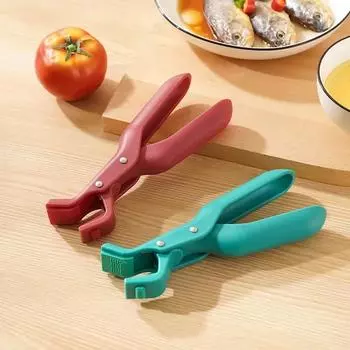 Anti-scald Clip Plate Picker Bowl Clip Multifunctional Lifting Plate Clip Non-slip Household Kitchen Silicone Anti-scald Clip красный