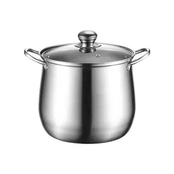 Anti-scalding Handle Stock Pot Stainless Steel Cooking Pot Multifunctional Soup Pot Restaurants S-Ordinary