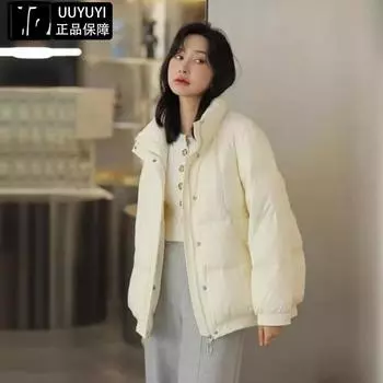 Anti-season short down jacket women s 2024 new winter thickened Korean version loose bread jacket jacket one coat S красный