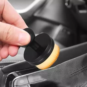 Щетка для автомобильных шин с эргономичной ручкой, устойчивая к выпадению щетины, щетка для чистки салона автомобиля с чехлом, высокая чёрный