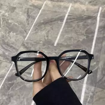 Анти-синий свет и анти-излучение плоские линзы для мужчин с большим лицом и оправой для похудения прозрачная оправа известные в Интернете простые очки для женщин оранжевый